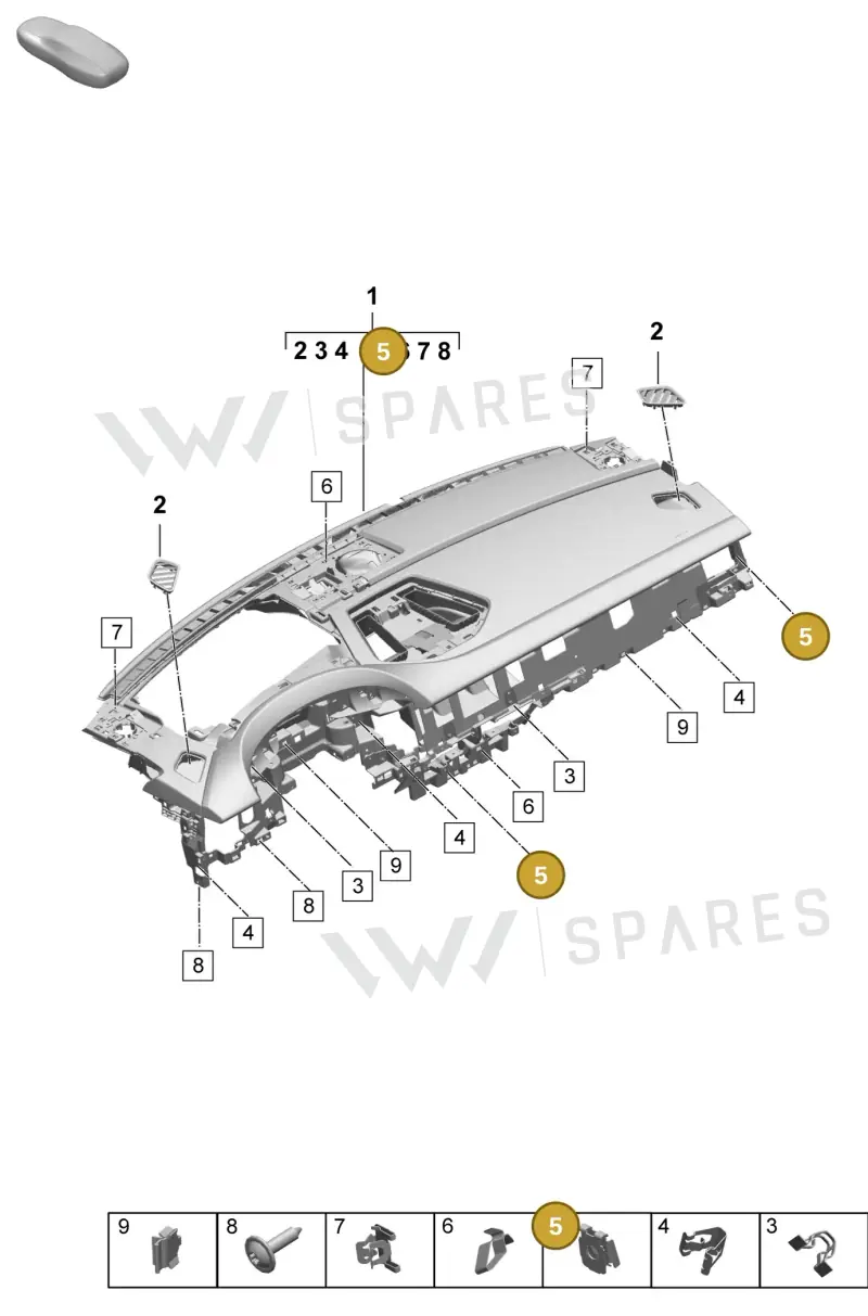 N90698801 — Porsche Macan 4 (2024-) diagram p61809000, position 5