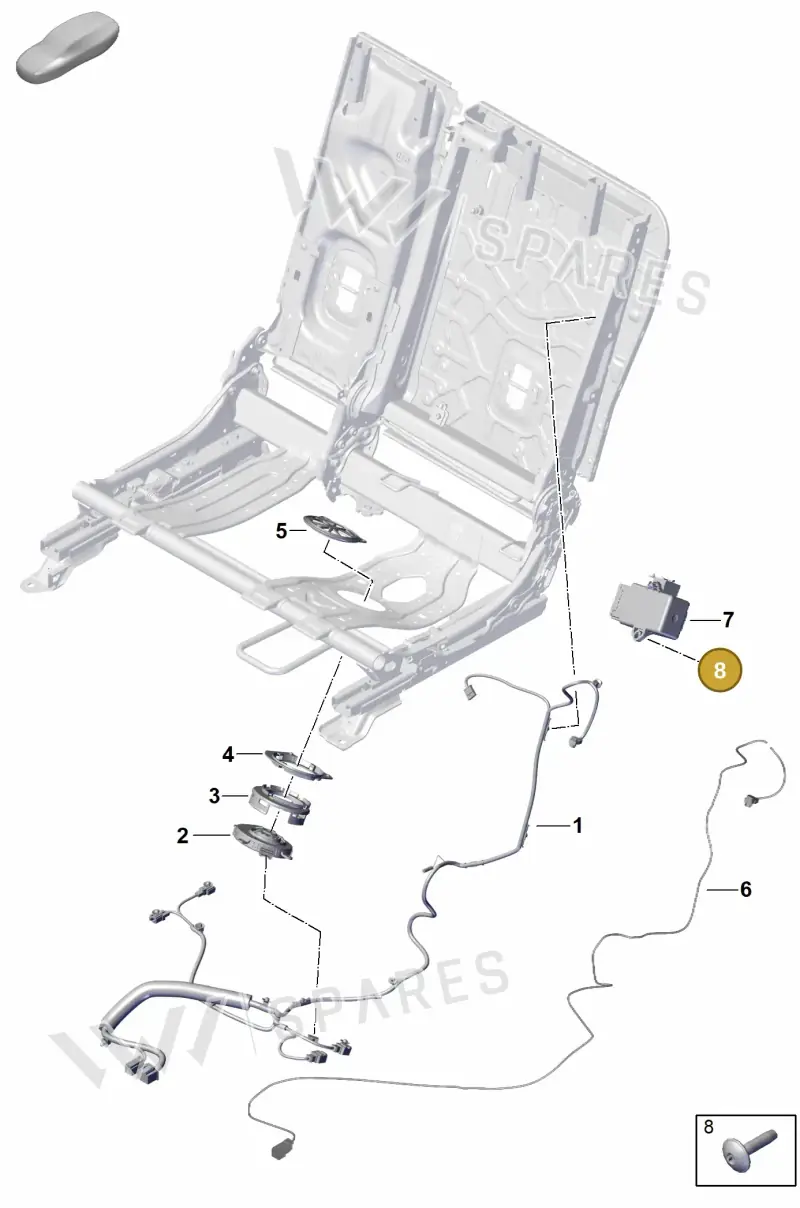 N90732102 — Porsche Cayenne Hybrid Coupe (2023-) diagram p60818500, position 8