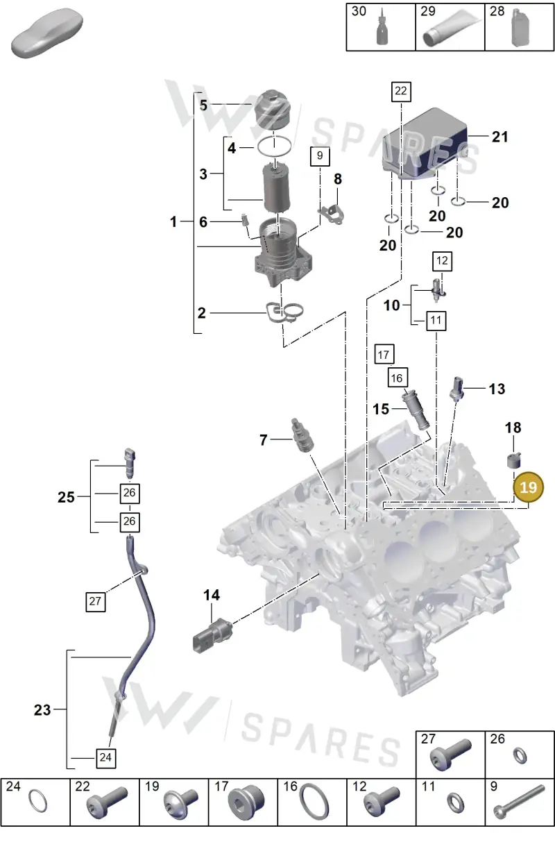 N90737107 — Porsche Cayenne Hybrid Coupe (2023-) diagram p60104210, position 19