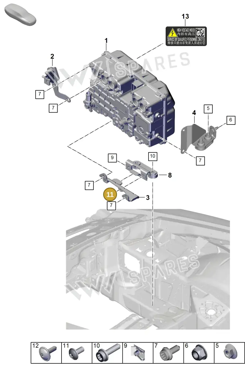 N90737804 — Porsche 992 Carrera Coupe (2024-) diagram p63251300, position 11