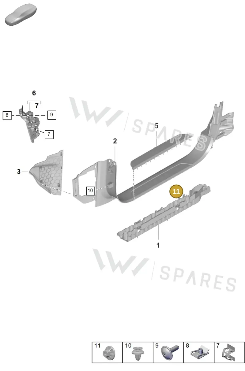 N90757901 — Porsche Taycan Sport Turismo (2023-) diagram p56807300, position 11