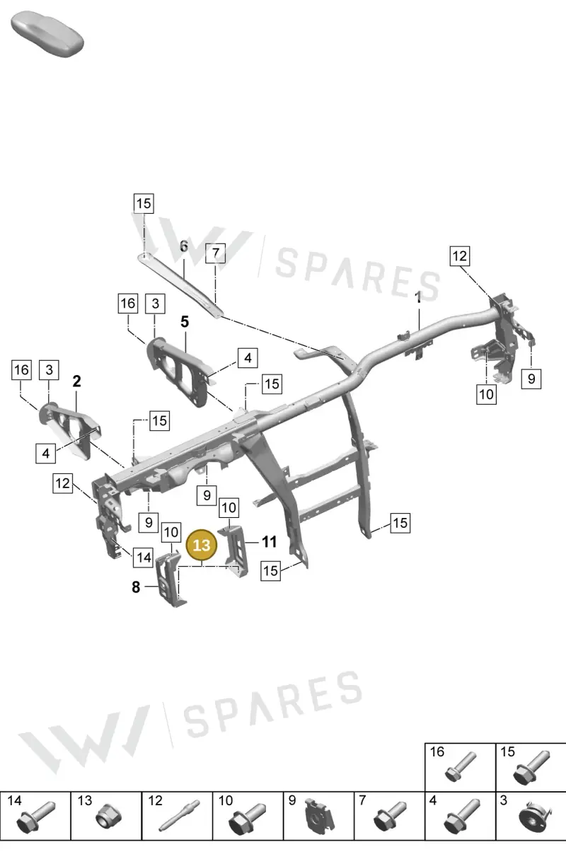 N90761103 — Porsche Macan 4 (2024-) diagram p61809150, position 13