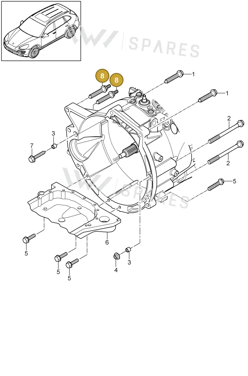 N90768202 — Porsche Cayenne (2010-2018) diagram p37306030, position 8