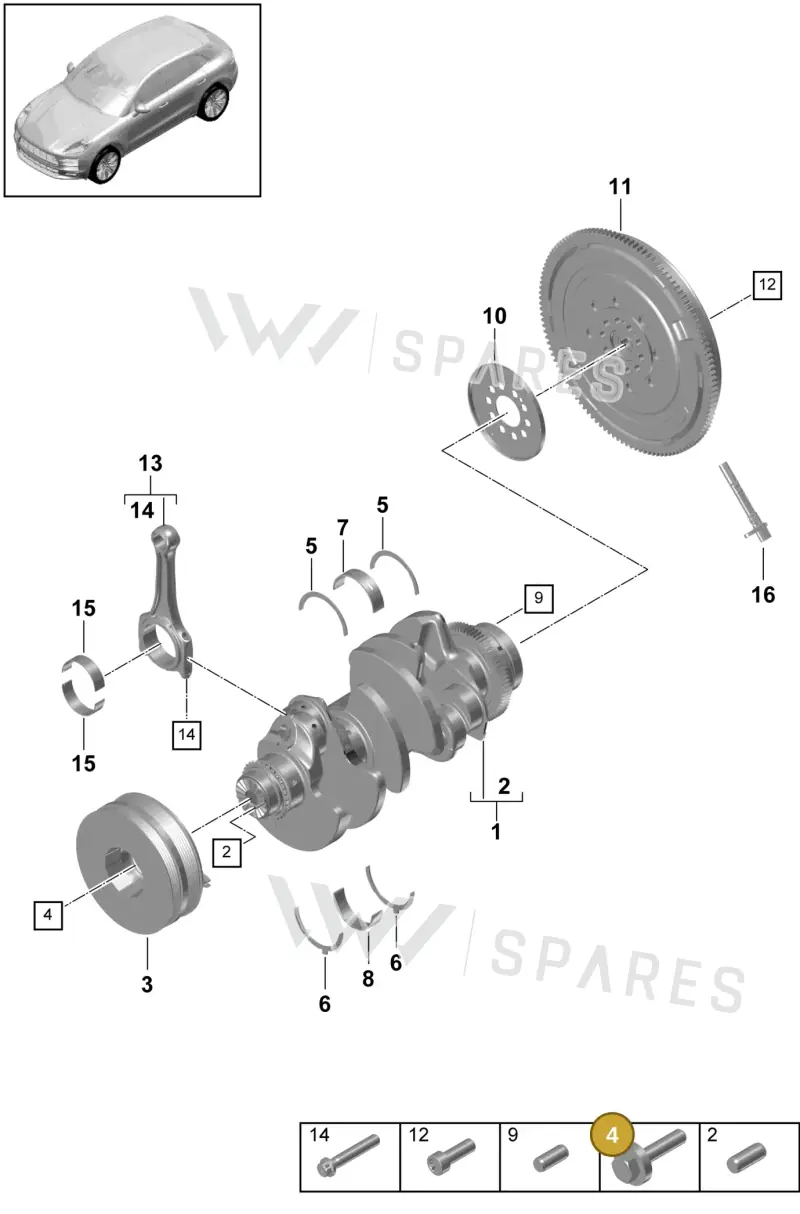 N90774002 — Porsche Macan R4 TFSI (2018-) diagram p52000004, position 4