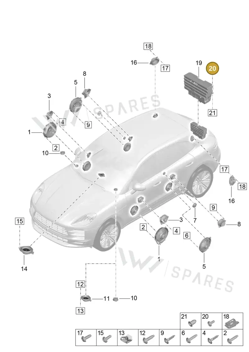 N90780904 — Porsche Macan R4 TFSI (2018-) diagram p52911050, position 20