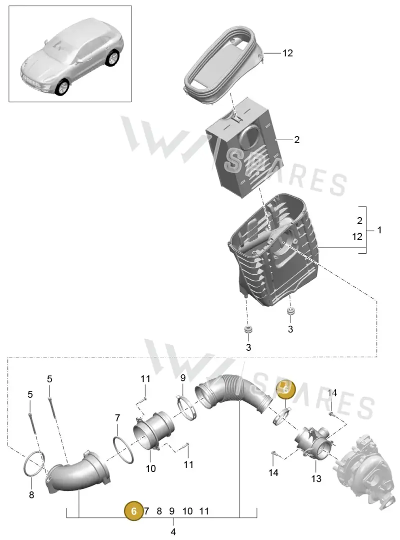 N90781601 — Porsche Macan GTS (2013-2018) diagram p44106010, position 6