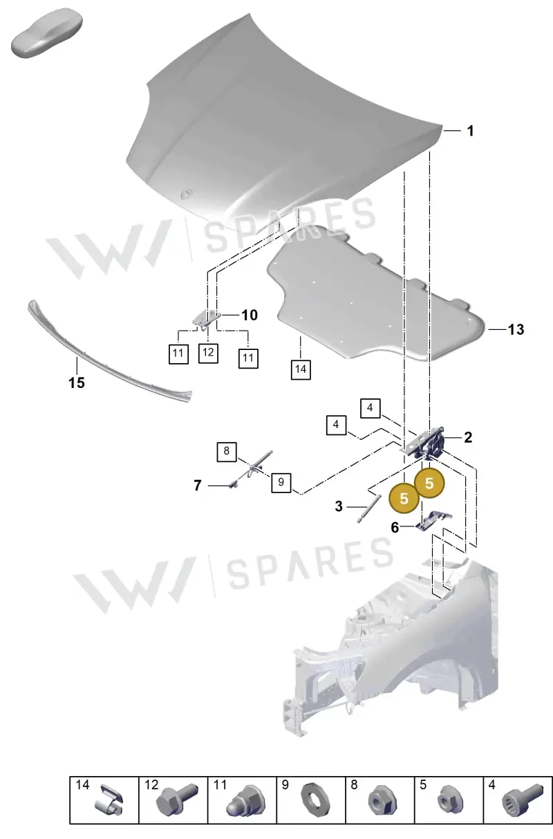 N90798808 — Porsche Cayenne Hybrid Coupe (2023-) diagram p60803000, position 5