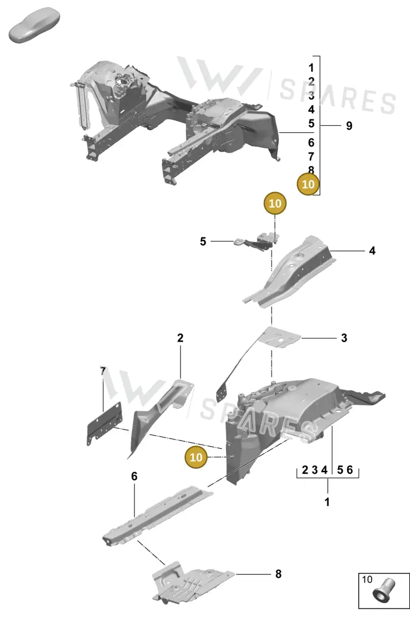N90817302 — Porsche Macan 4 (2024-) diagram p61801110, position 10