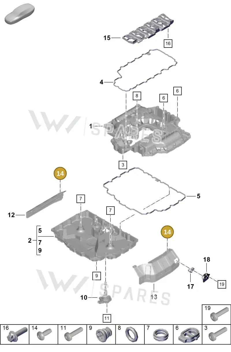 N90824902 — Porsche Boxster Spyder (2019-) diagram p55104050, position 14