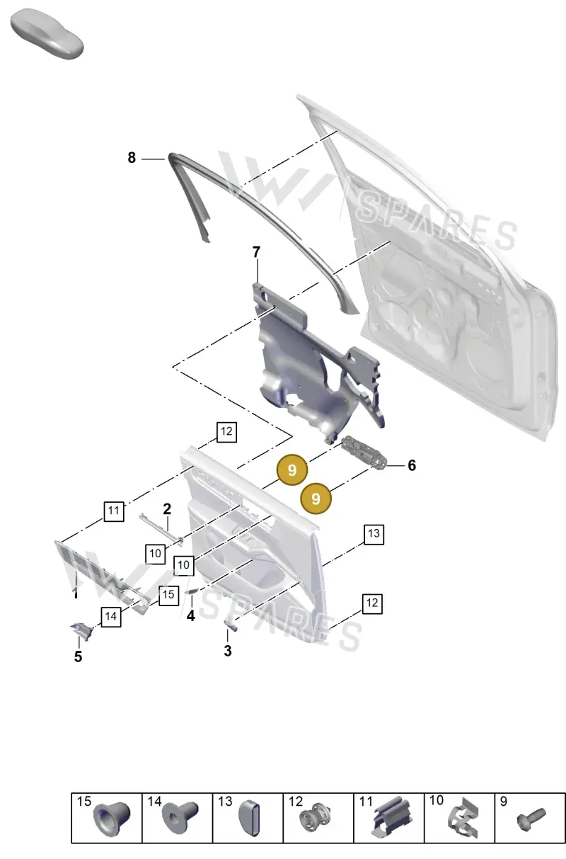 N90824902 — Porsche Cayenne Hybrid Coupe (2023-) diagram p60808490, position 9