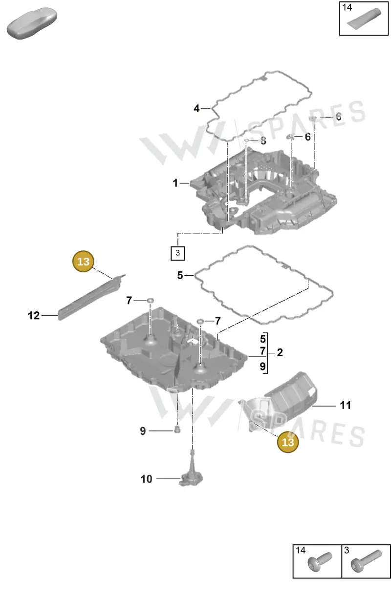 N90824902 — Porsche 992 Carrera Coupe (2024-) diagram p63104050, position 13