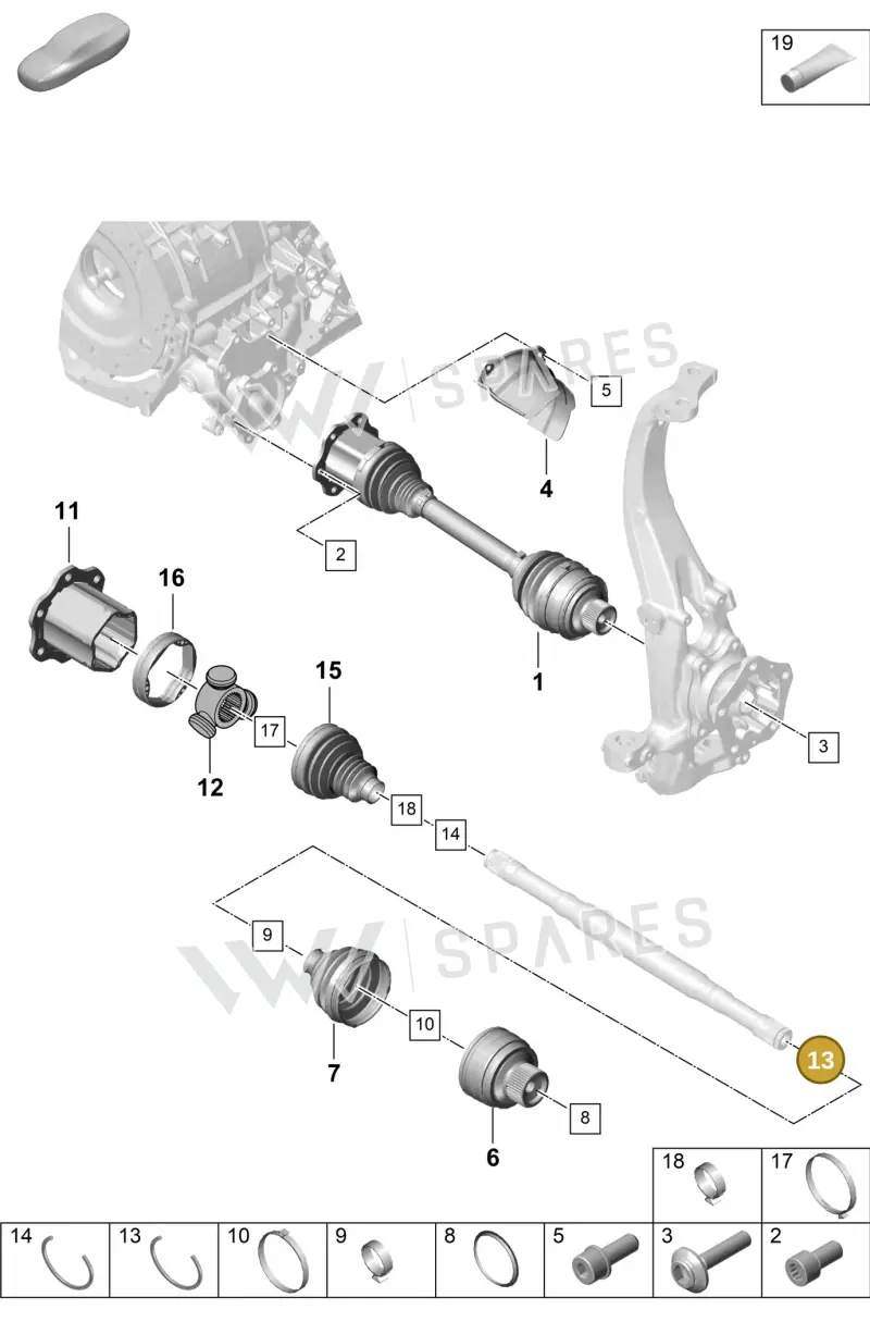 N90834501 — Porsche Cayenne Hybrid Coupe (2023-) diagram p60401100, position 13
