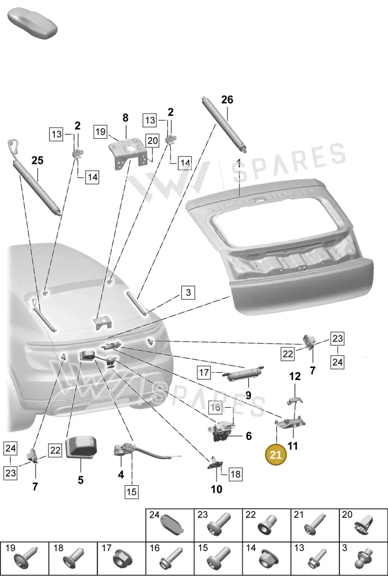N90840103 — Porsche Macan 4 (2024-) diagram p61803100, position 21