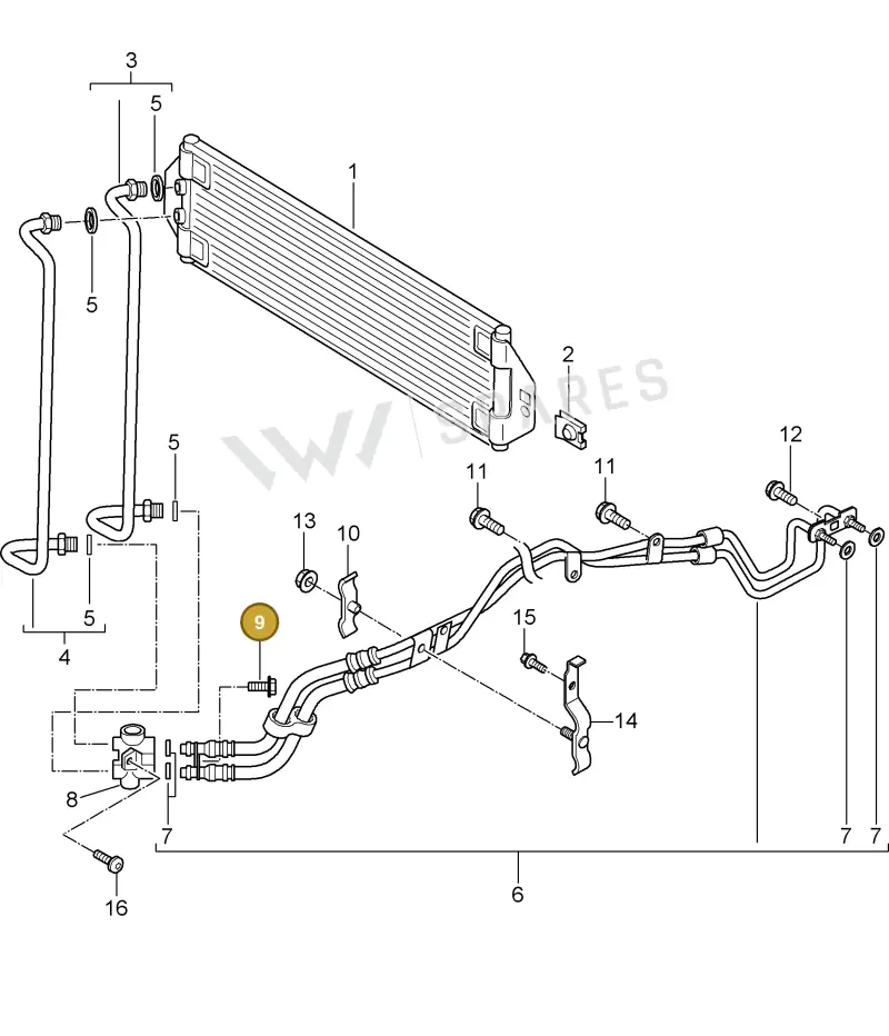 N90842401 — Porsche Cayenne (2002-2006) diagram p24360000, position 9