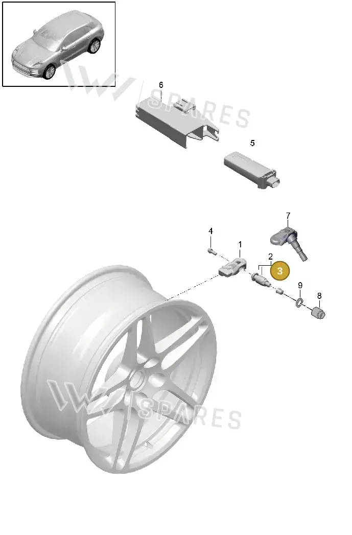 N90872901 — Porsche Macan R4 TFSI (2018-) diagram p52601050, position 3