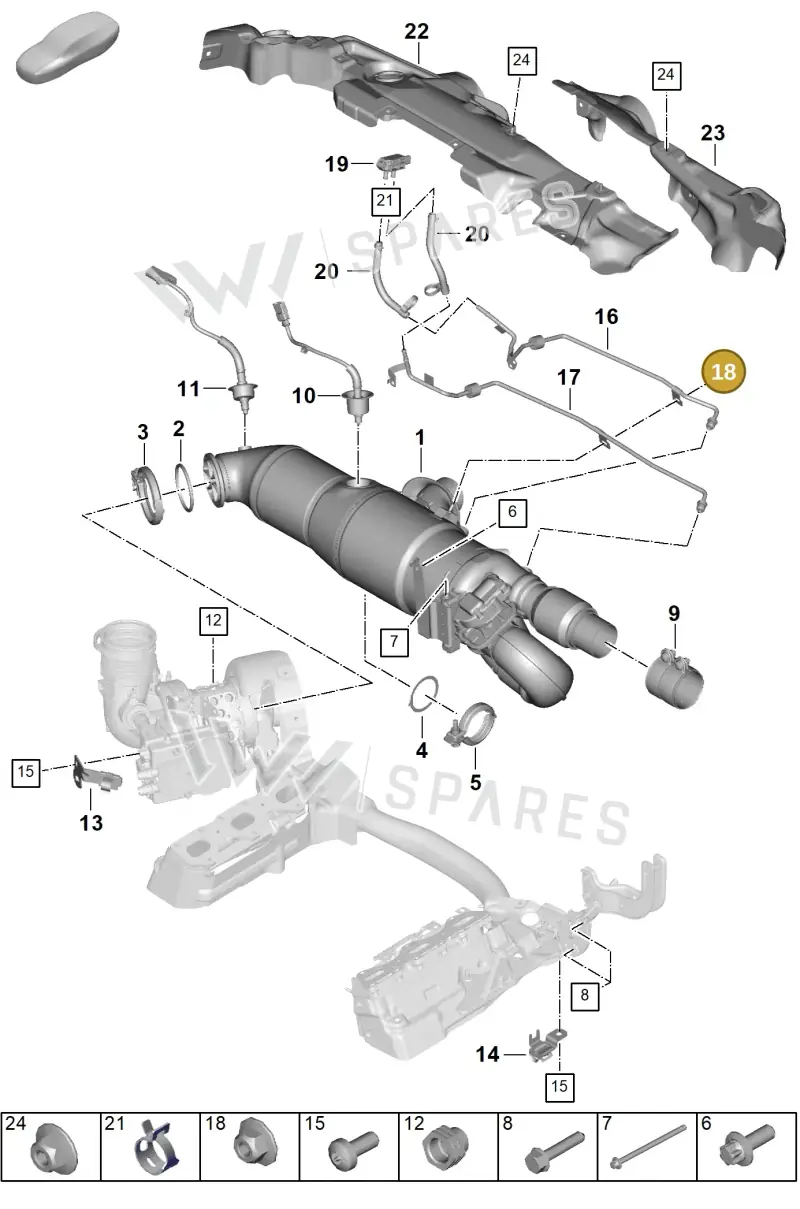 N90887703 — Porsche 992 Carrera Coupe (2024-) diagram p63202210, position 18