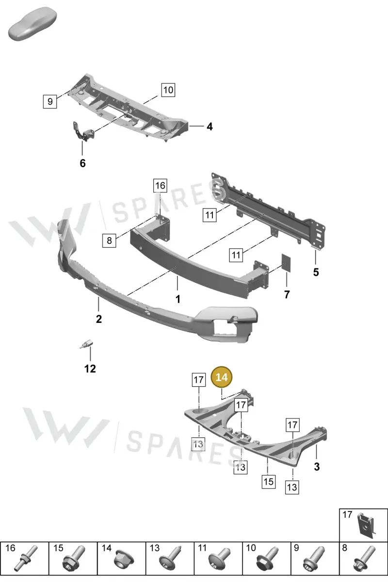 N90887703 — Porsche Taycan Sport Turismo (2023-) diagram p64802400, position 14