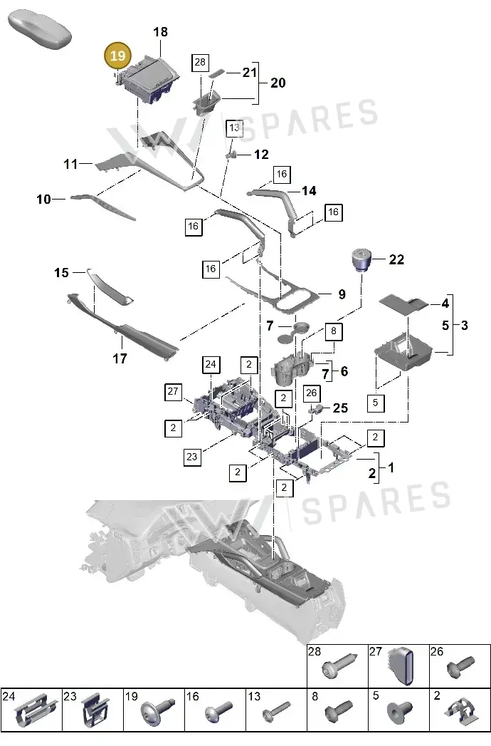 N90910102 — Porsche Cayenne Hybrid Coupe (2023-) diagram p60809300, position 19