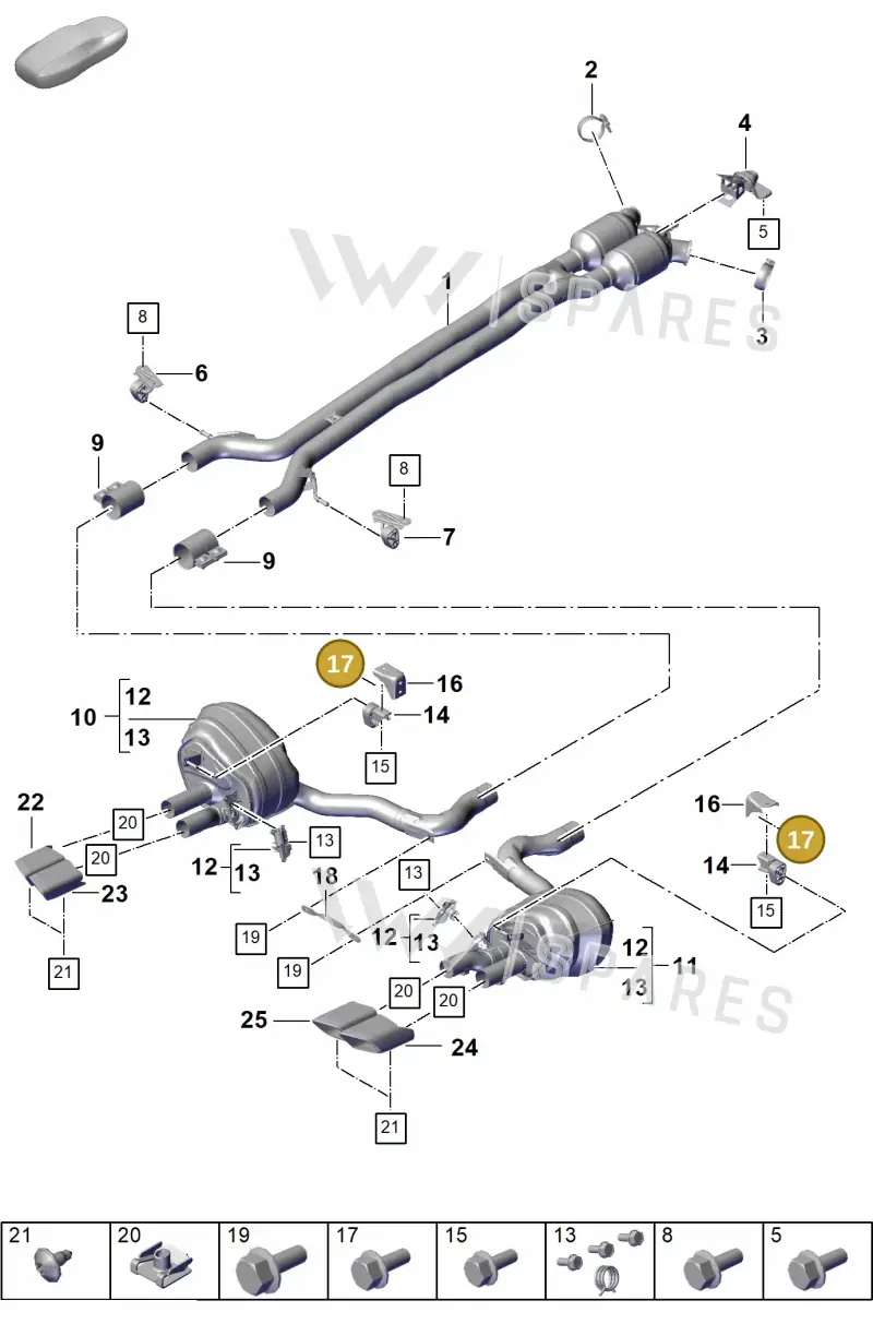 N90921002 — Porsche Panamera (2023-) diagram p62203000, position 17