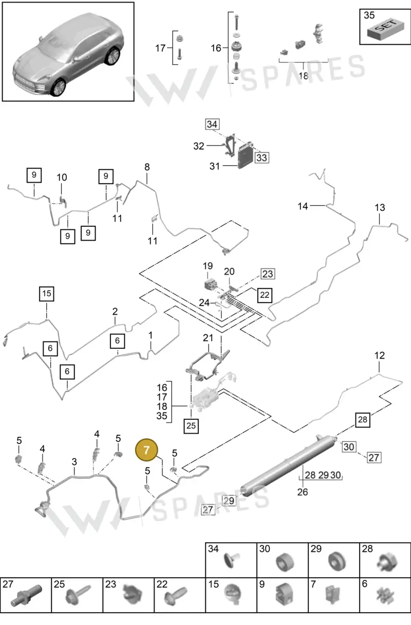 N90943501 — Porsche Macan R4 TFSI (2018-) diagram p52502020, position 7