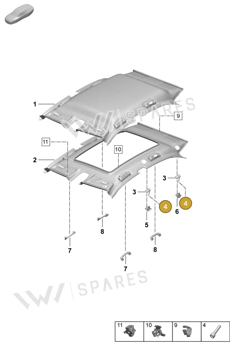 N90962401 — Porsche Macan 4 (2024-) diagram p61807300, position 4