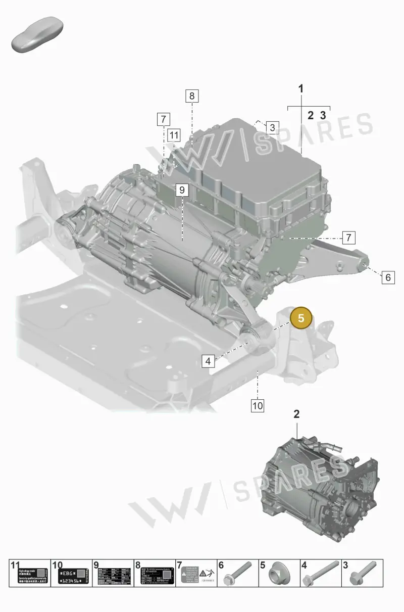 N90966402 — Porsche Taycan Sport Turismo (2019-2024) diagram p56151000, position 5