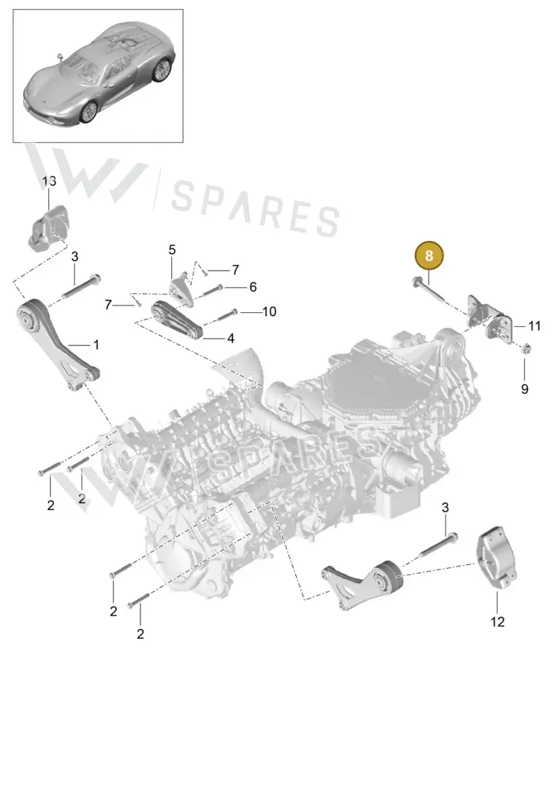 N90976302 — Porsche 918 Spyder (2014-2015) diagram p43109000, position 8