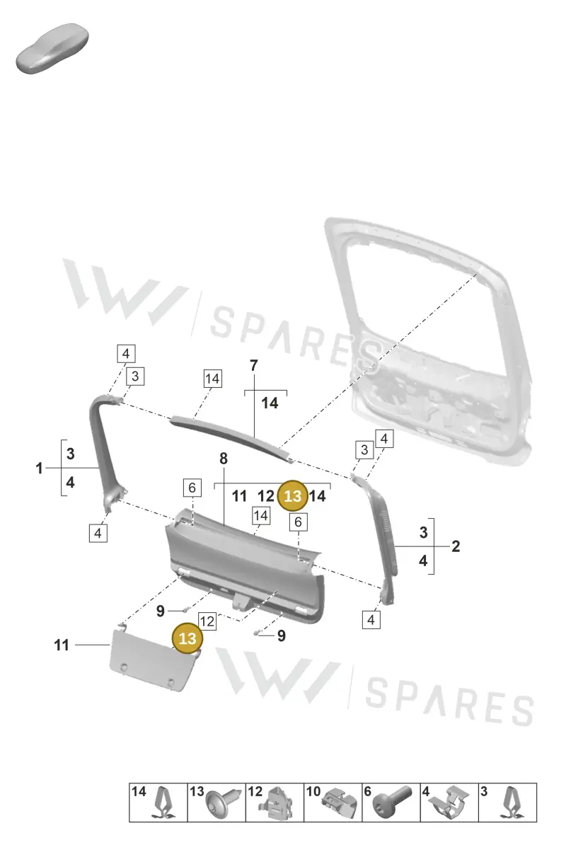 N90986803 — Porsche Panamera 4 Hybrid (2020-2023) diagram p58807600, position 13