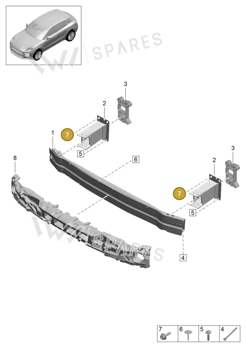 N90997802 — Porsche Macan R4 TFSI (2018-) diagram p52000182, position 7