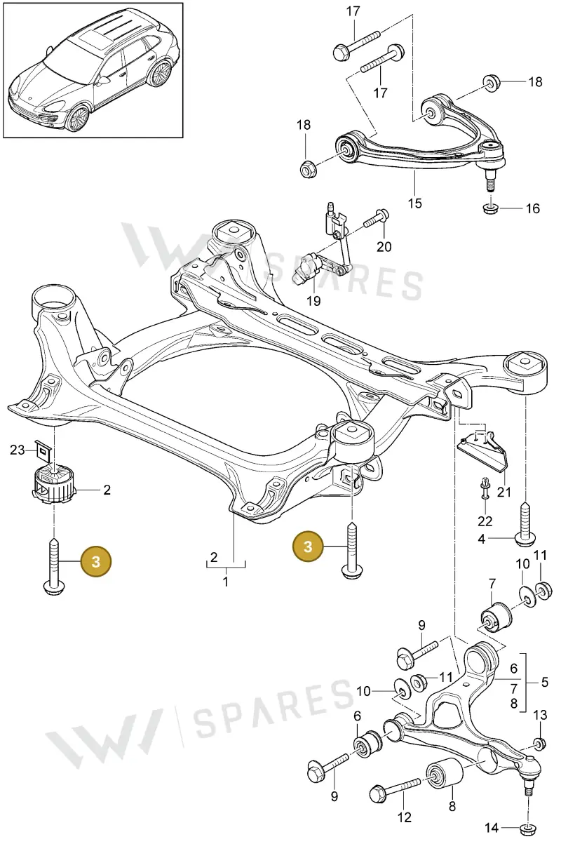 N90998702 — Porsche Cayenne (2010-2018) diagram p37401000, position 3
