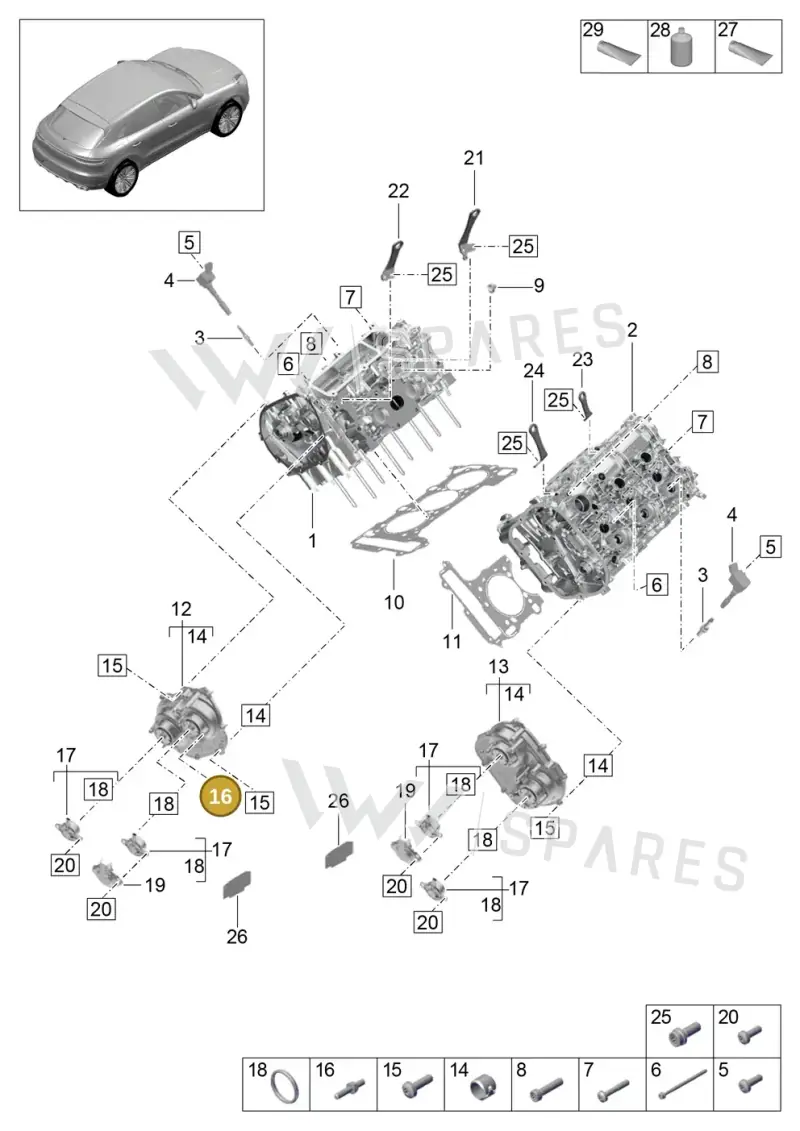 N91004802 — Porsche Macan R4 TFSI (2018-) diagram p52000006, position 16
