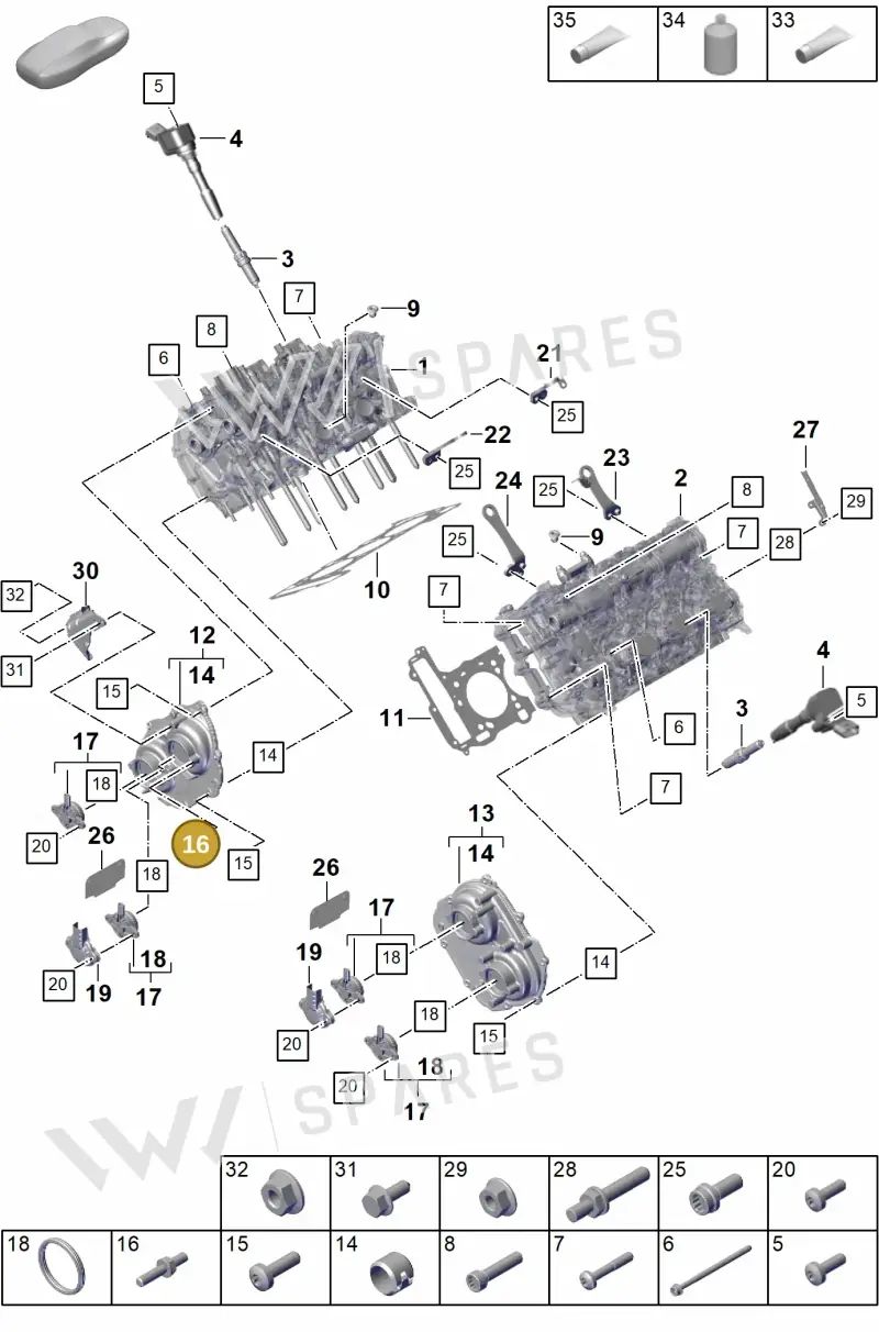 N91004802 — Porsche Cayenne Hybrid Coupe (2023-) diagram p60103010, position 16