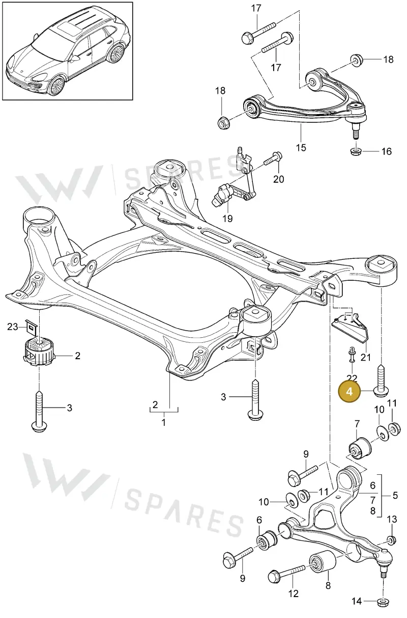N91009302 — Porsche Cayenne (2010-2018) diagram p37401000, position 4