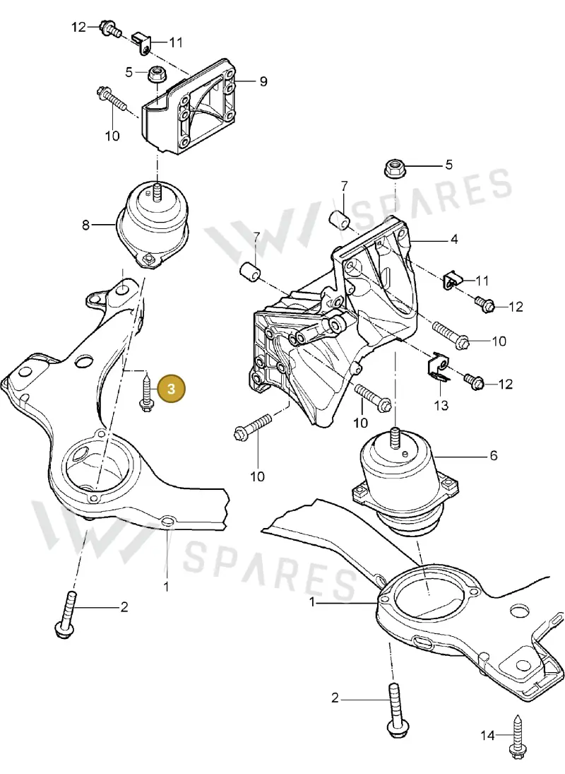 N91014402 — Porsche Cayenne (2002-2006) diagram p24109005, position 3