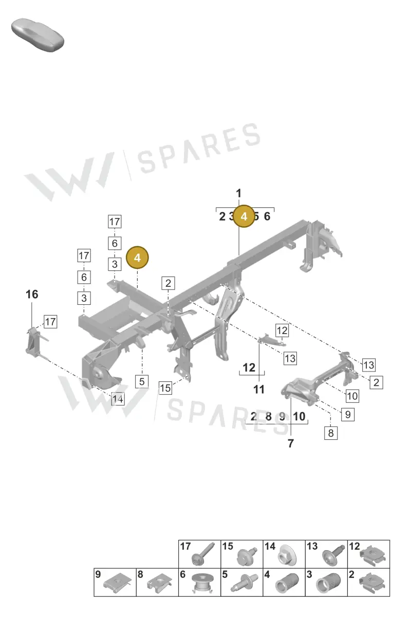 N91016702 — Porsche Taycan Sport Turismo (2023-) diagram p56809120, position 4