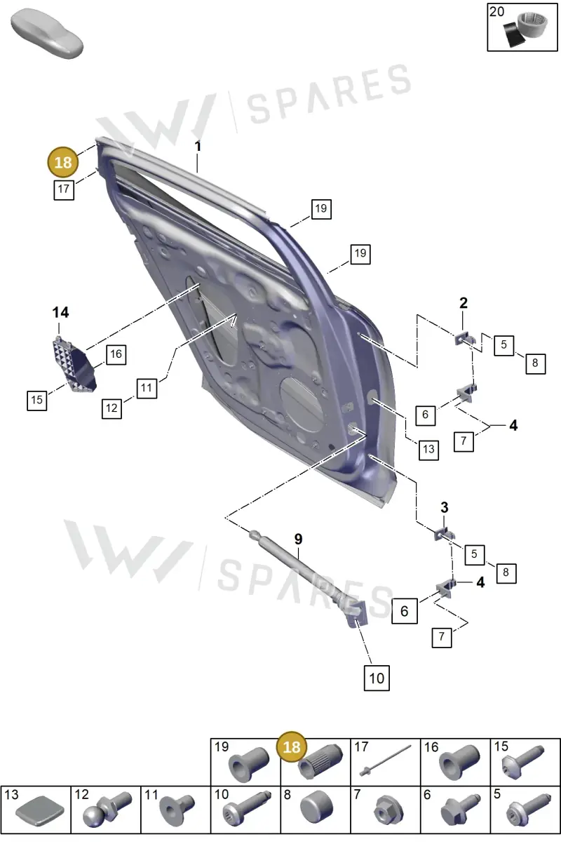N91016702 — Porsche Panamera (2023-) diagram p62804050, position 18
