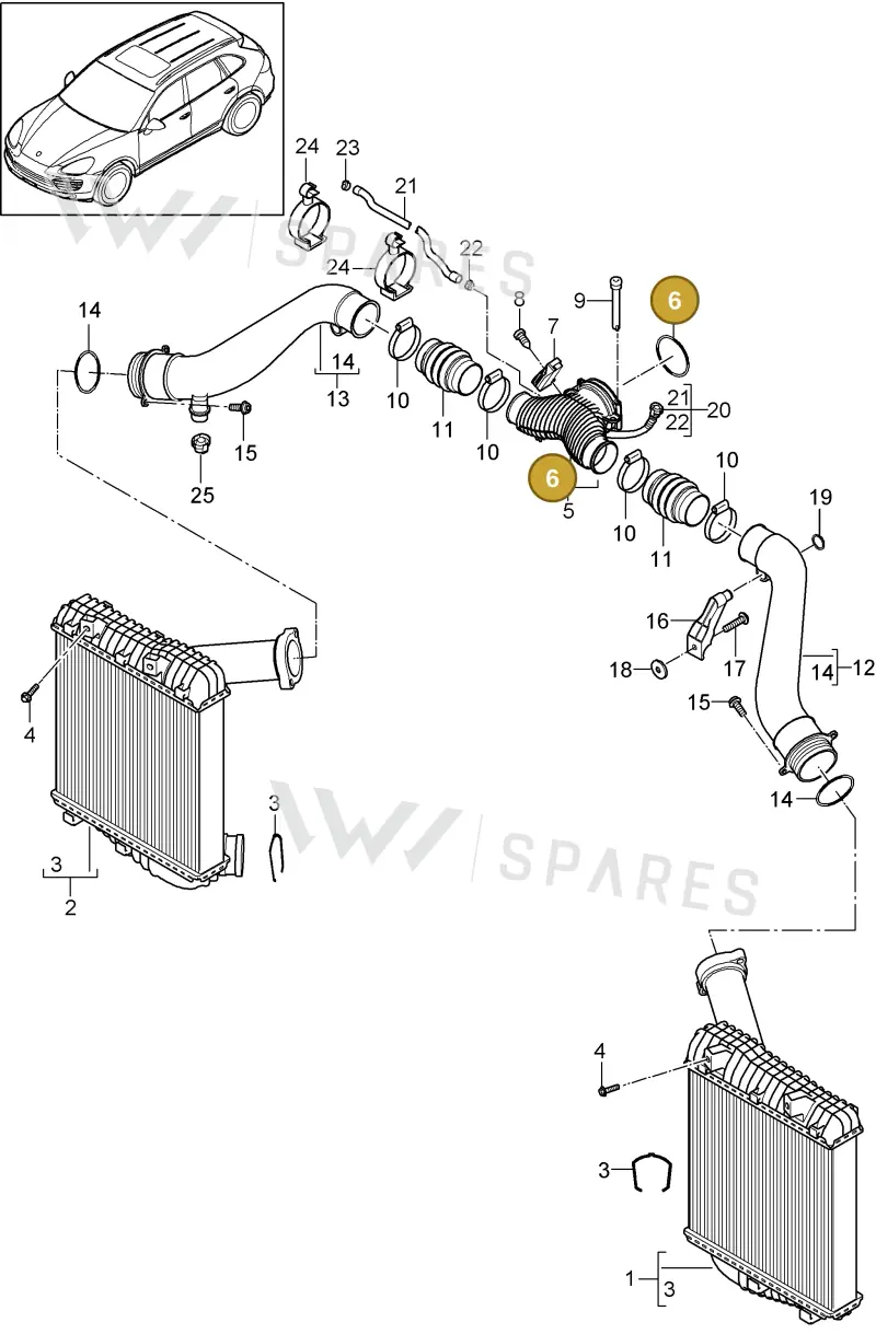 N91017101 — Porsche Cayenne (2010-2018) diagram p37107070, position 6