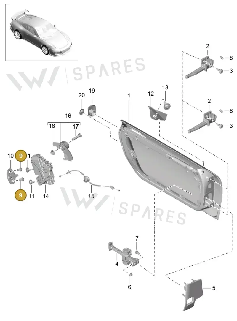 N91017401 — Porsche 991 R (2013-2020) diagram p41804000, position 9