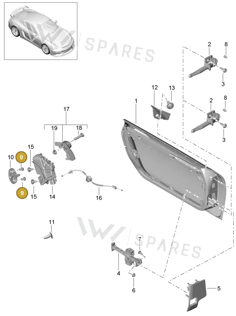 N91017401 — Porsche Cayman GT4 (2015-2016) diagram p45804000, position 9