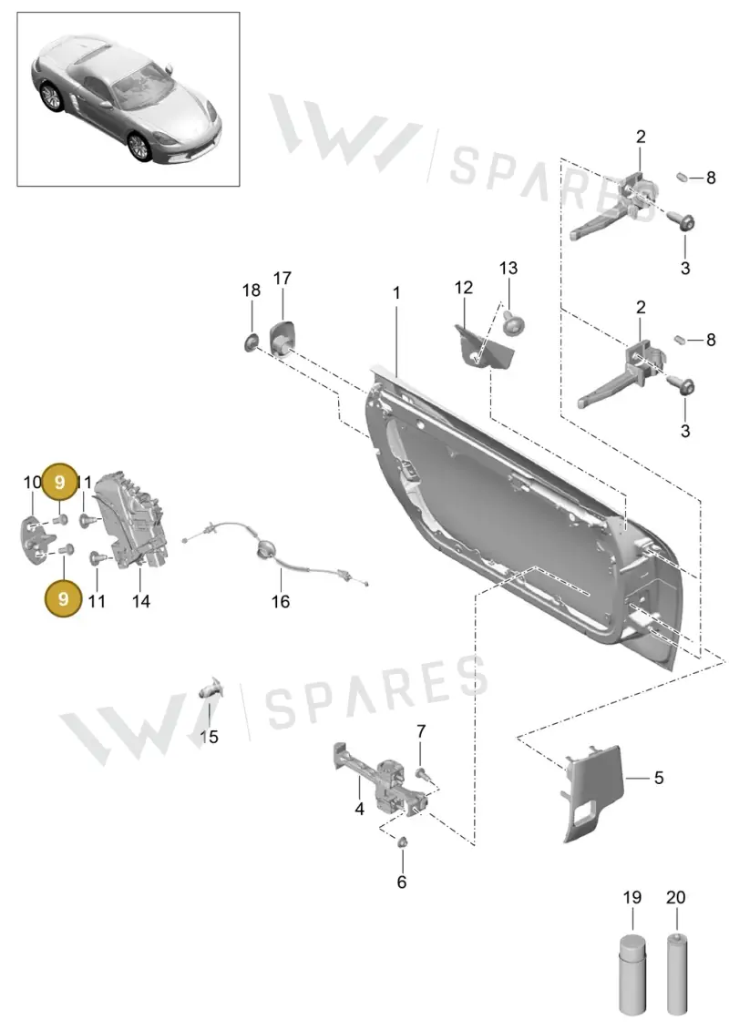 N91017401 — Porsche Boxster (2016-) diagram p48804000, position 9