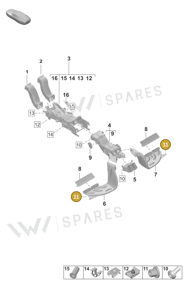N91018901 — Porsche Taycan Sport Turismo (2023-) diagram p56813200, position 11