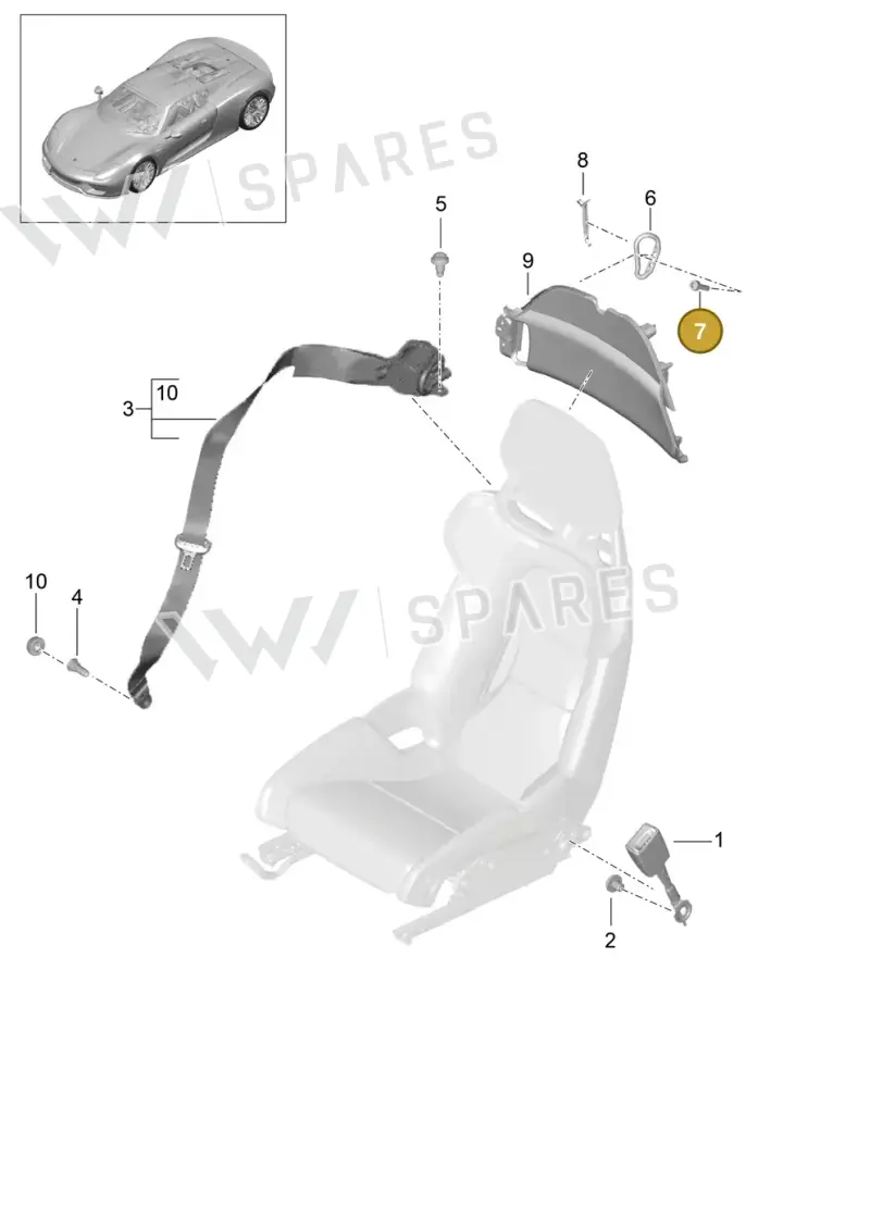 N91021403 — Porsche 918 Spyder (2014-2015) diagram p43812000, position 7