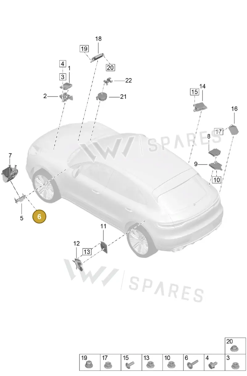 N91025201 — Porsche Macan R4 TFSI (2018-) diagram p52000206, position 6