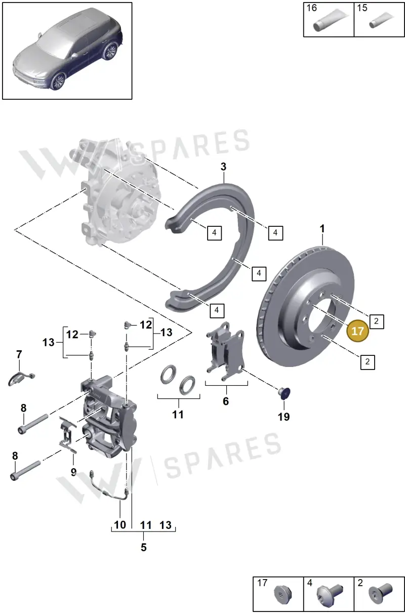 N91038002 — Porsche Cayenne Diesel V6 (2017-2023) diagram p51603000, position 17