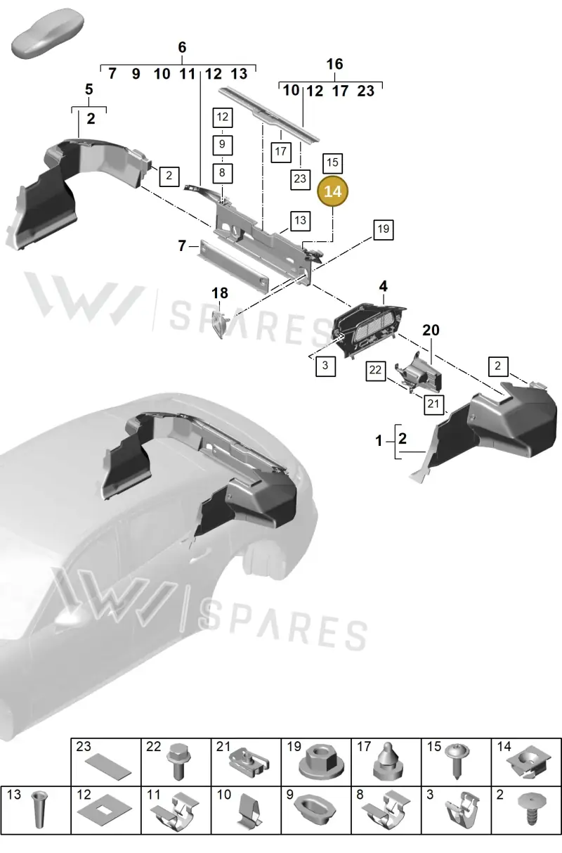 N91038401 — Porsche Panamera (2023-) diagram p62807500, position 14