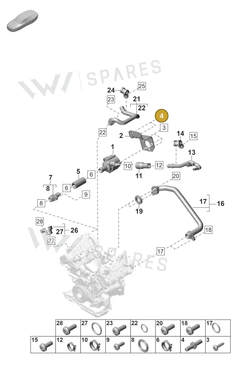 N91044801 — Porsche Panamera (2023-) diagram p58105110, position 4