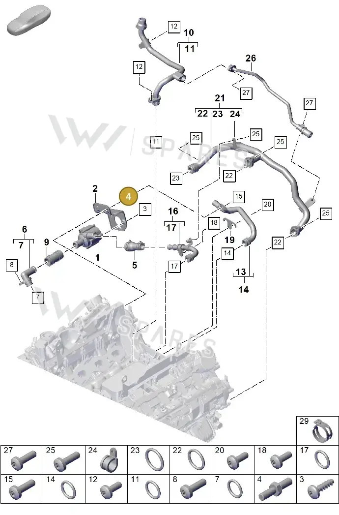 N91044801 — Porsche Cayenne Hybrid Coupe (2023-) diagram p60105060, position 4