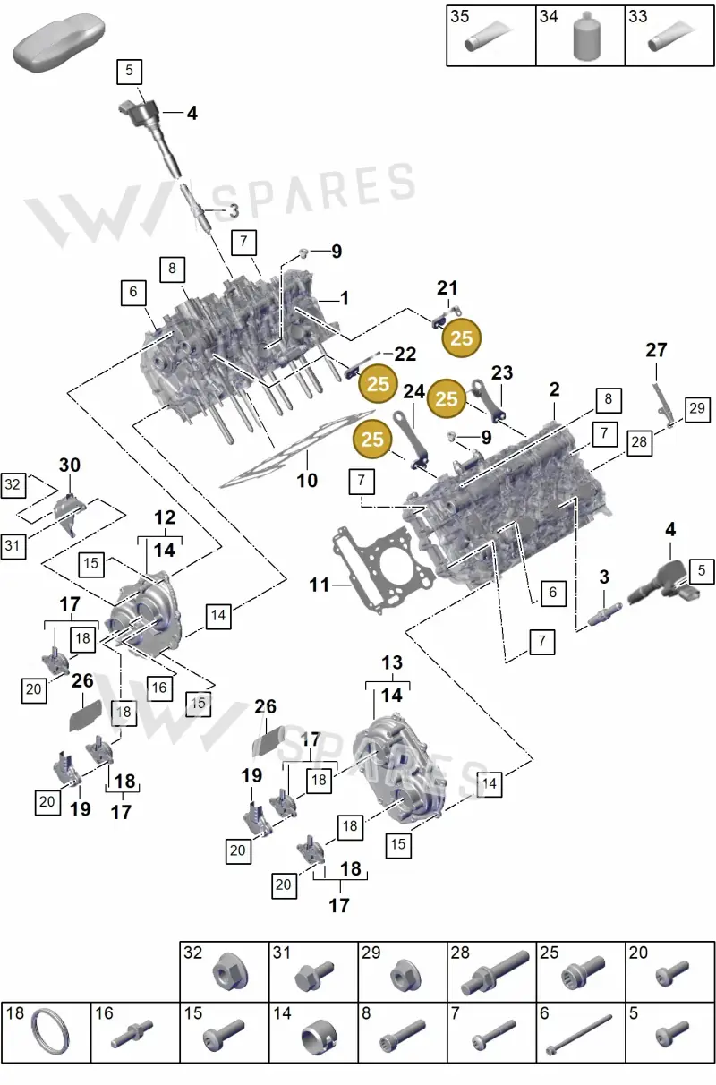 N91048802 — Porsche Cayenne Hybrid Coupe (2023-) diagram p60103010, position 25