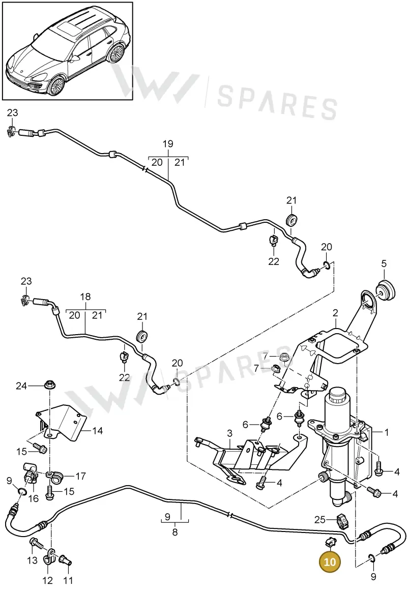 N91052301 — Porsche Cayenne (2010-2018) diagram p37301020, position 10