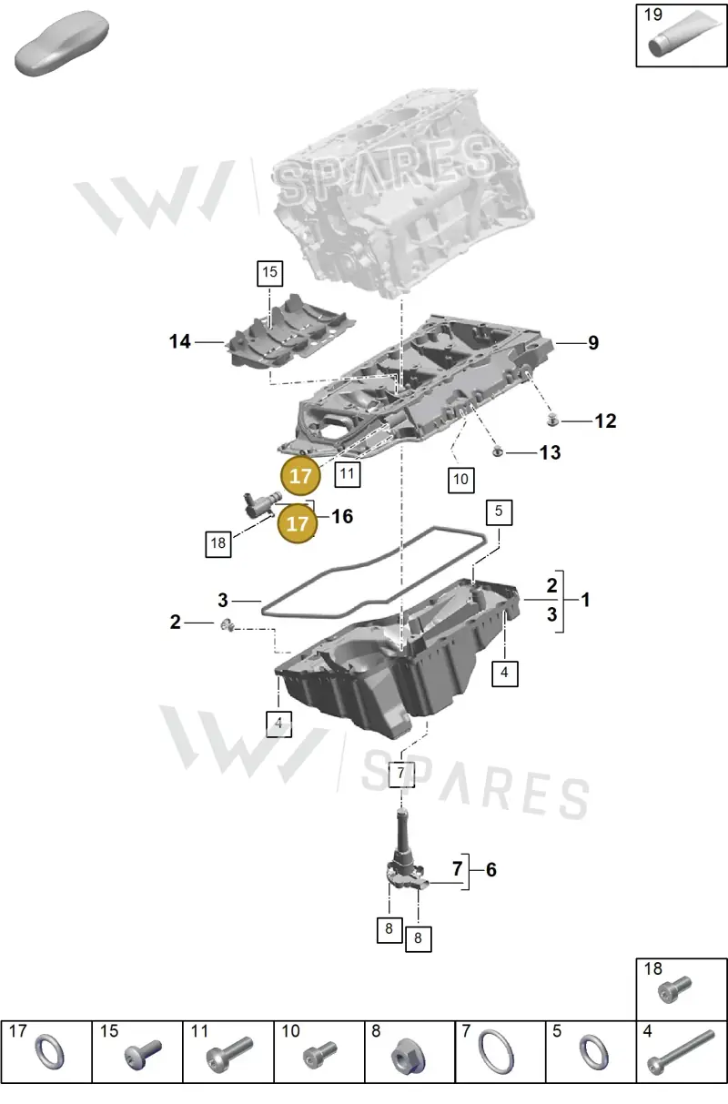N91056801 — Porsche Cayenne Hybrid Coupe (2023-) diagram p60104100, position 17